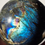 Flashy Labradorite Sphere with rainbow inclusions