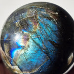 Flashy Labradorite Sphere with rainbow inclusions