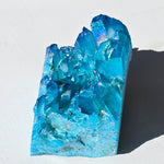 Aqua Aura Quartz Crystal Cluster