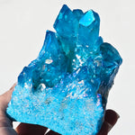 Aqua Aura Quartz Crystal Cluster