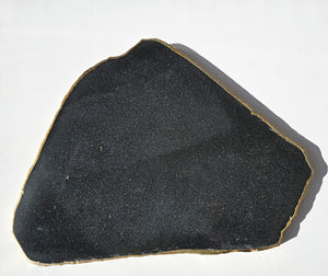 Black Agate platter with gold-plated edge SALE!!