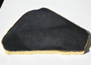 Black Agate platter with gold-plated edge SALE!!