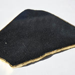 Black Agate platter with gold-plated edge SALE!!