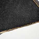 Black Agate platter with gold-plated edge SALE!!