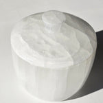 Polished Selenite Jar with lid LARGE