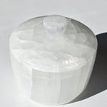 Polished Selenite Jar with lid LARGE