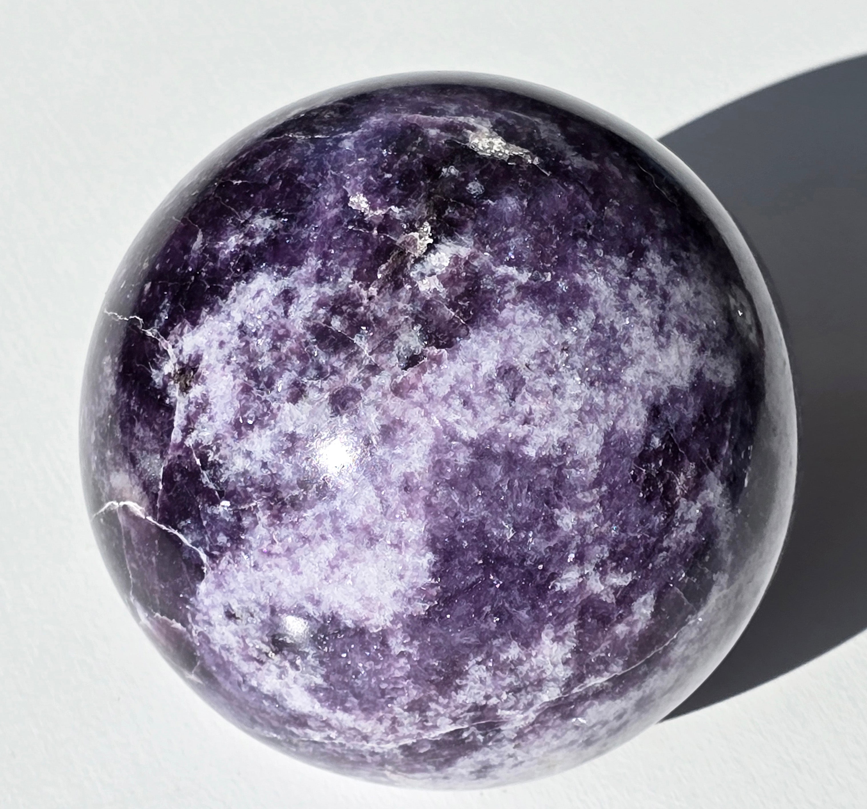 Large Lepidolite Sphere 4 5/8"