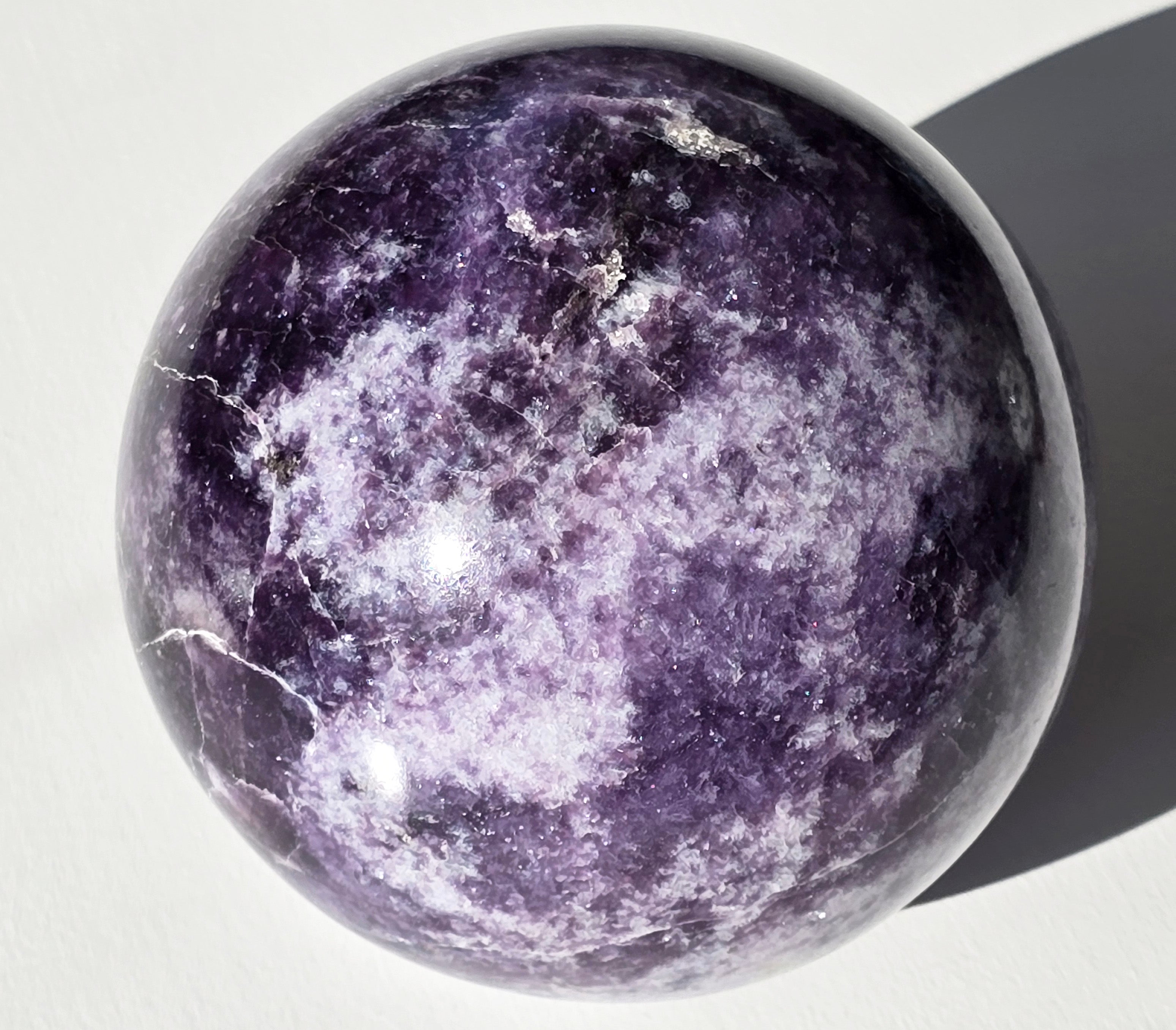 Large Lepidolite Sphere 4 5/8"