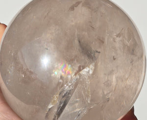 Smoky Quartz Crystal with rainbow inclusions 100 mm