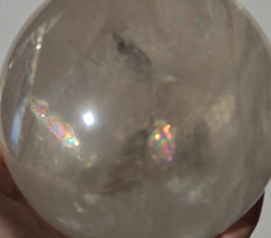 Smoky Quartz Crystal with rainbow inclusions 100 mm