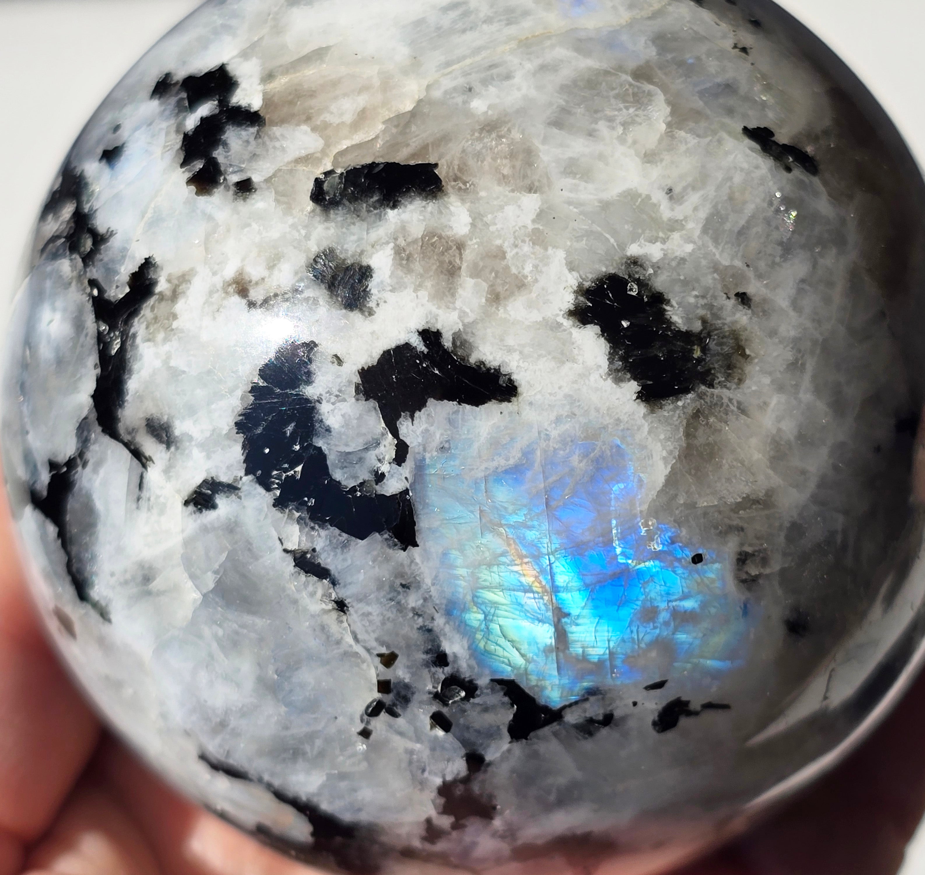 Flashy Moonstone Sphere 3"