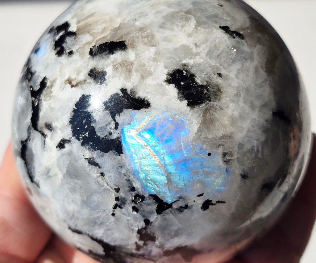 Flashy Moonstone Sphere 3"