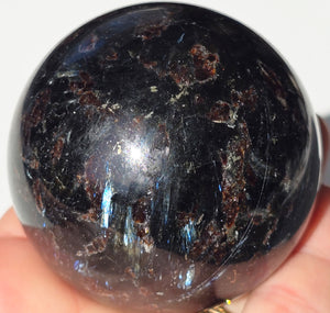 Flashy Arfvedsonite Sphere