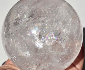 Clear Quartz Sphere 3 3/8"