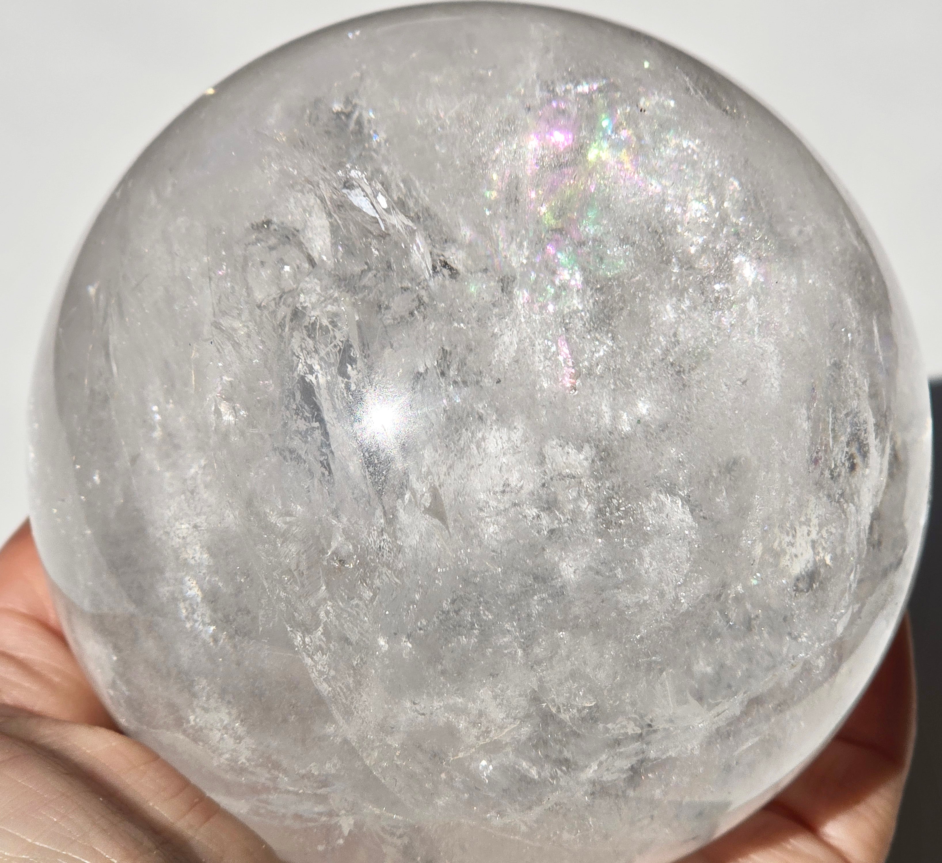 Clear Quartz Sphere 3 3/8"