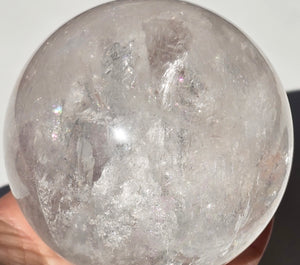 Clear Quartz Sphere 3 3/8"