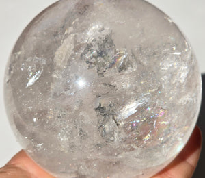 Clear Quartz Sphere 3 3/8"