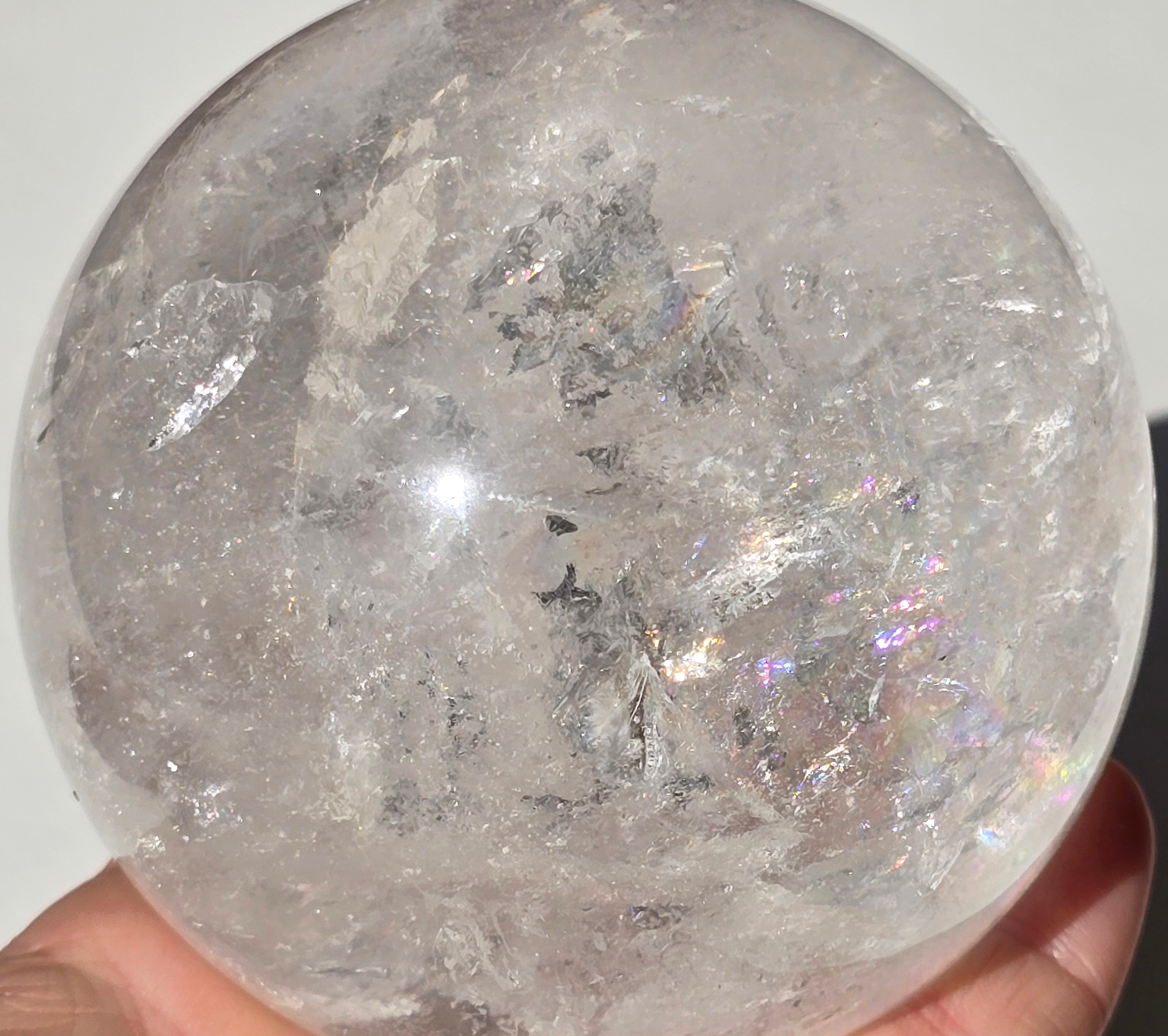 Clear Quartz Sphere 3 3/8"