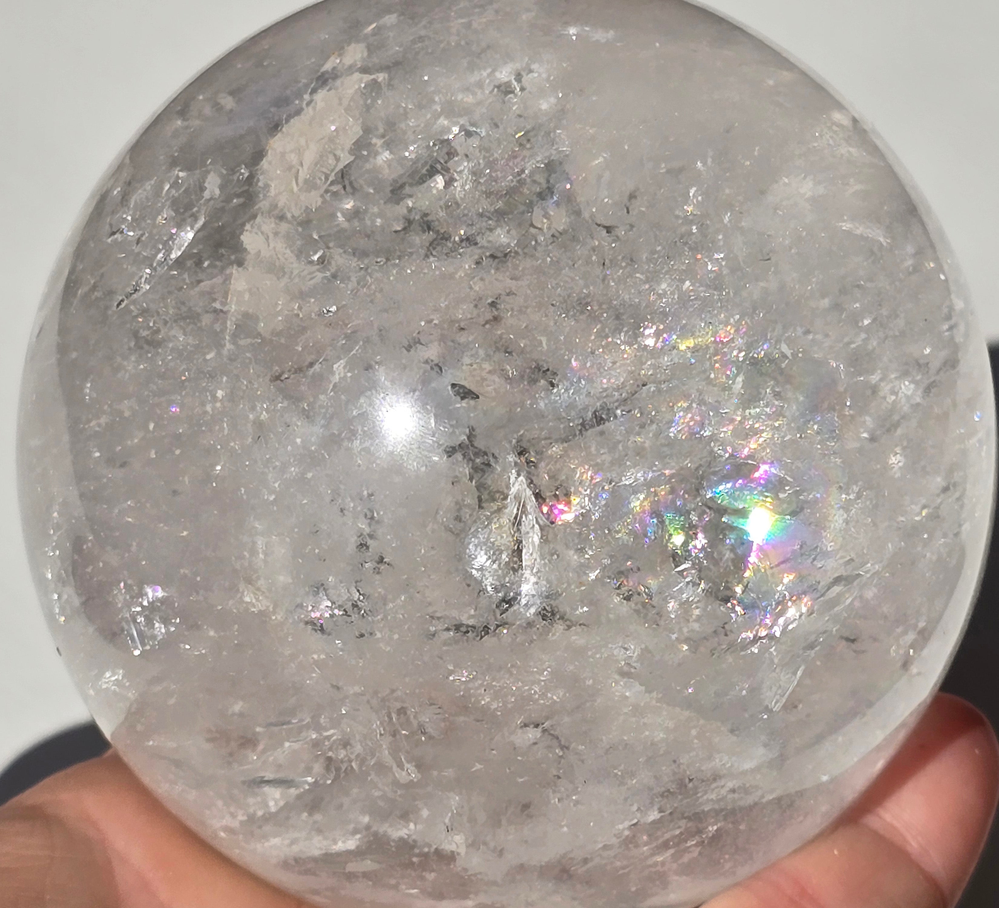 Clear Quartz Sphere 3 3/8"