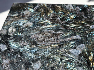 Flashy Arfvedsonite Plate, CRYSTAL SALE!