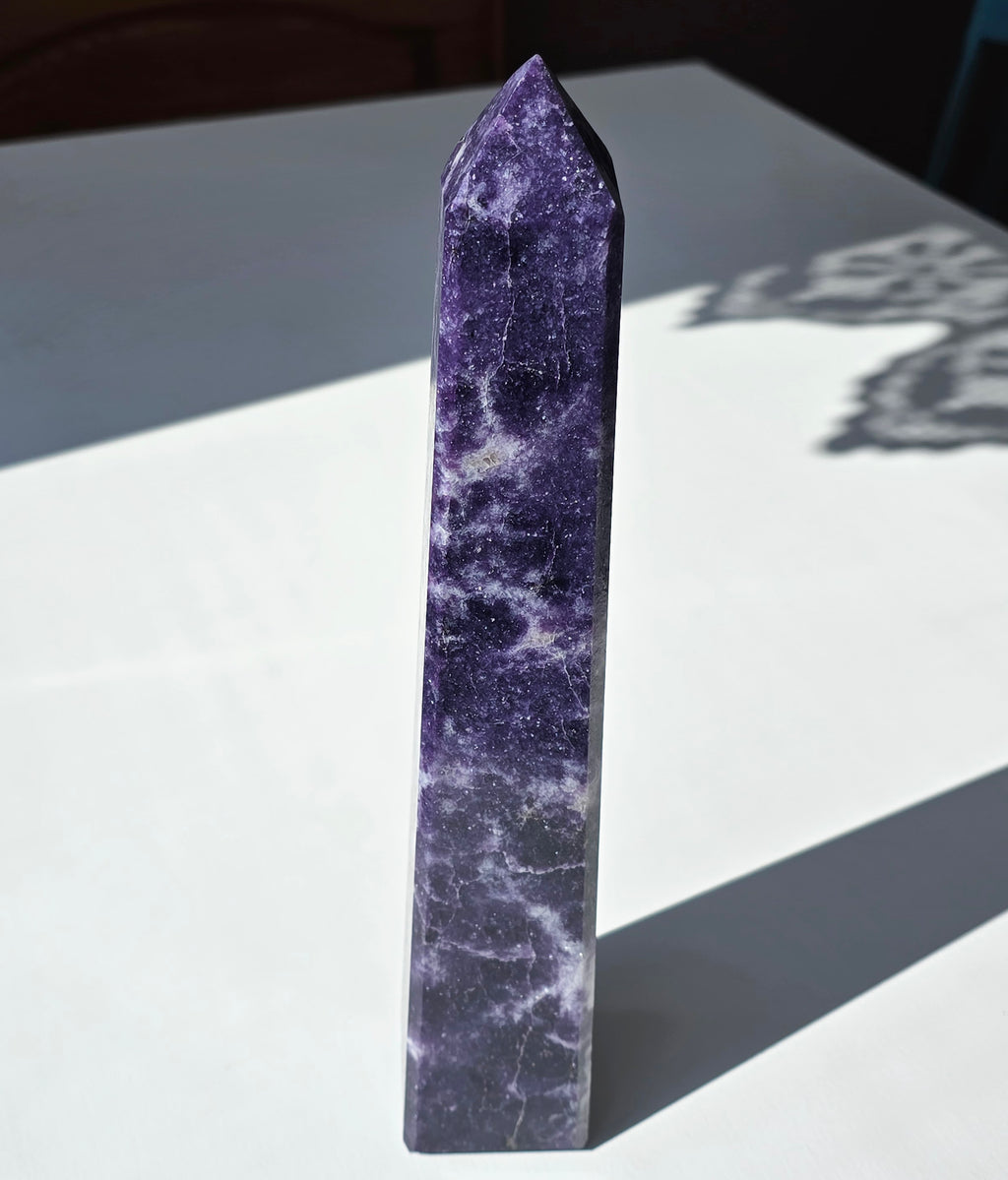 Large Lepidolite Tower 14"