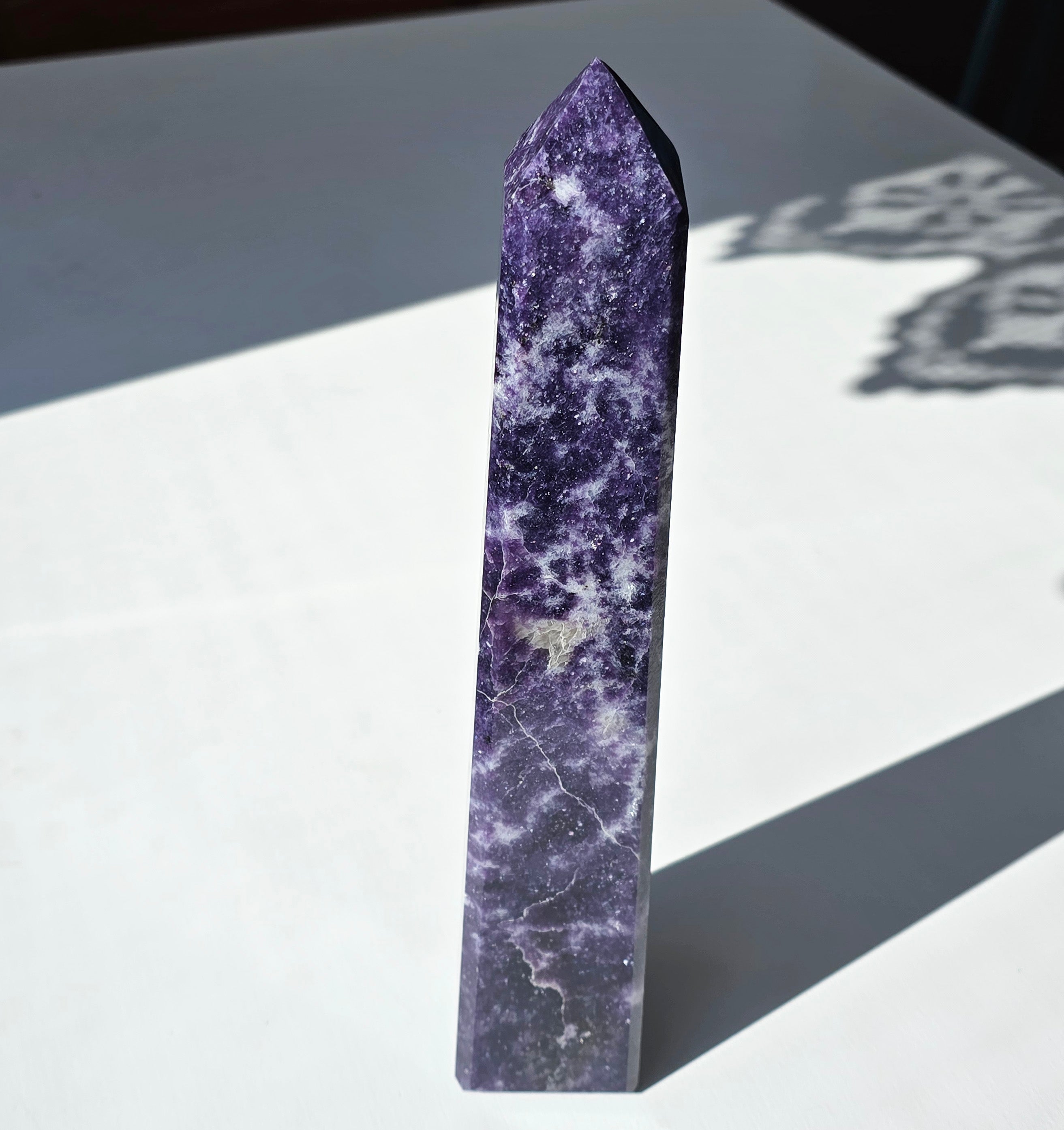 Large Lepidolite Tower 14"