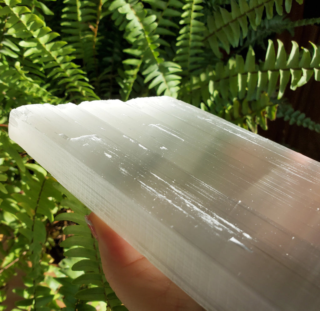 Selenite Crystal Charging Plate, IMPERFECT 11-12"