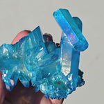 Aqua Aura Quartz Crystal Cluster