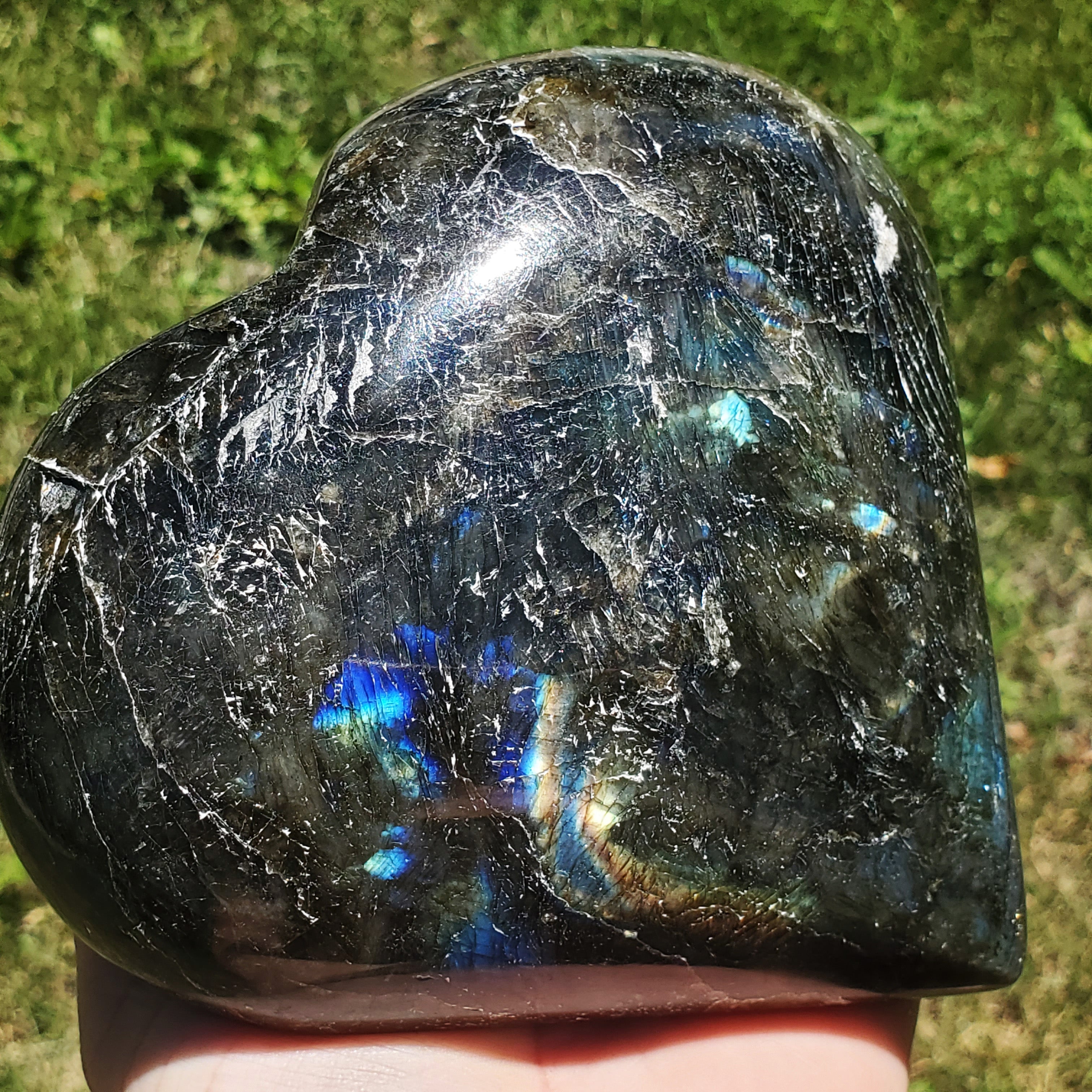 Labradorite Heart Large