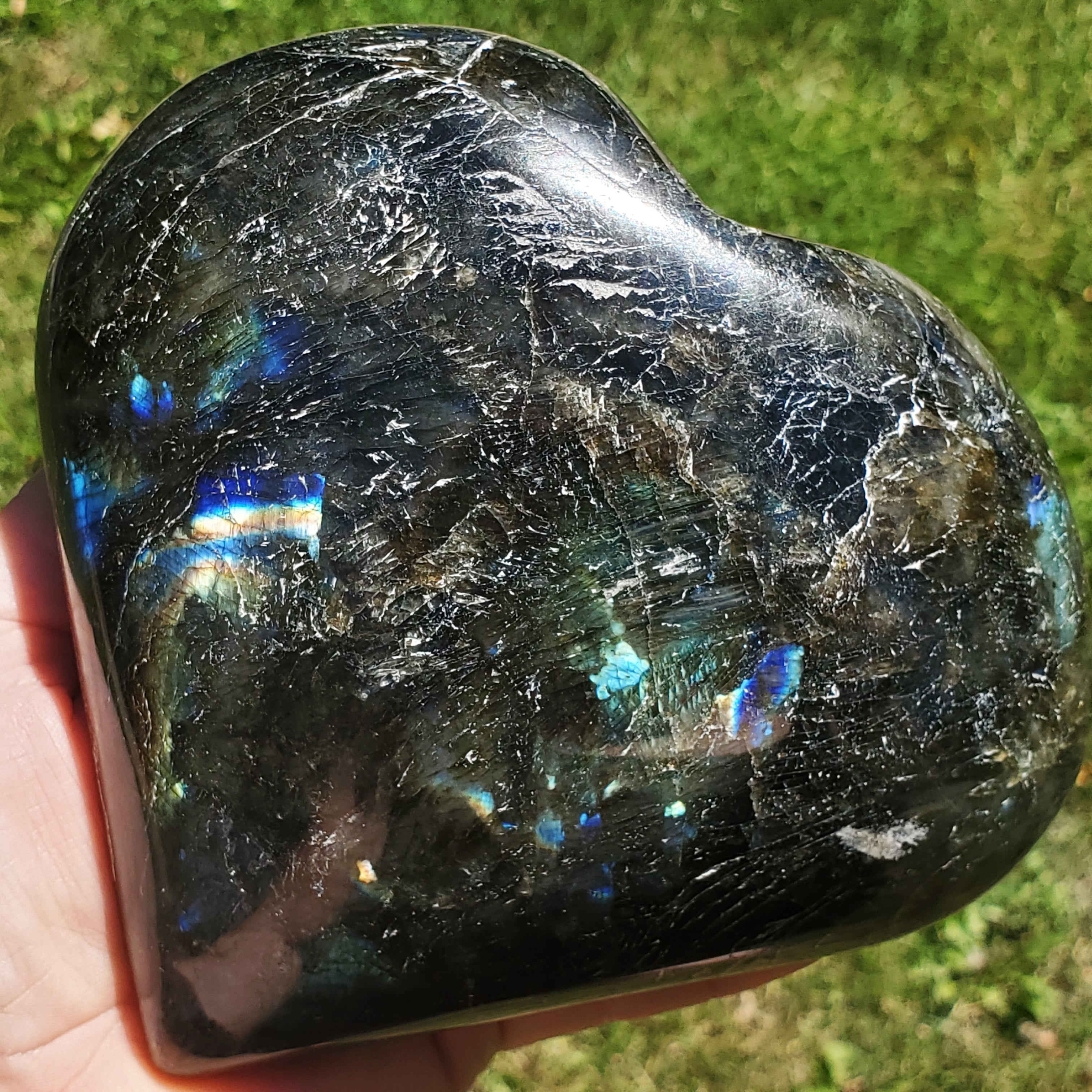 Labradorite Heart Large