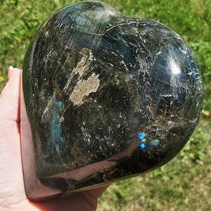 Labradorite Heart Large