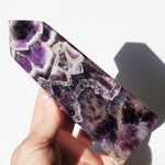 Chevron Dream Amethyst Crystal Tower Point LARGE