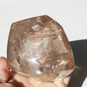 Smoky Quartz Crystal with Rainbow Inclusions