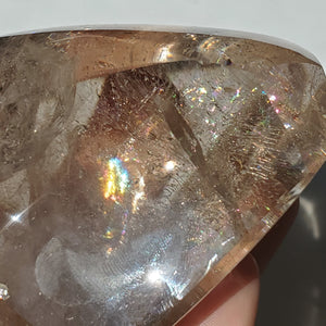 Smoky Quartz Crystal free form with Rainbow Inclusions