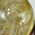 LARGE Citrine Sphere with rainbow inclusions 91 mm