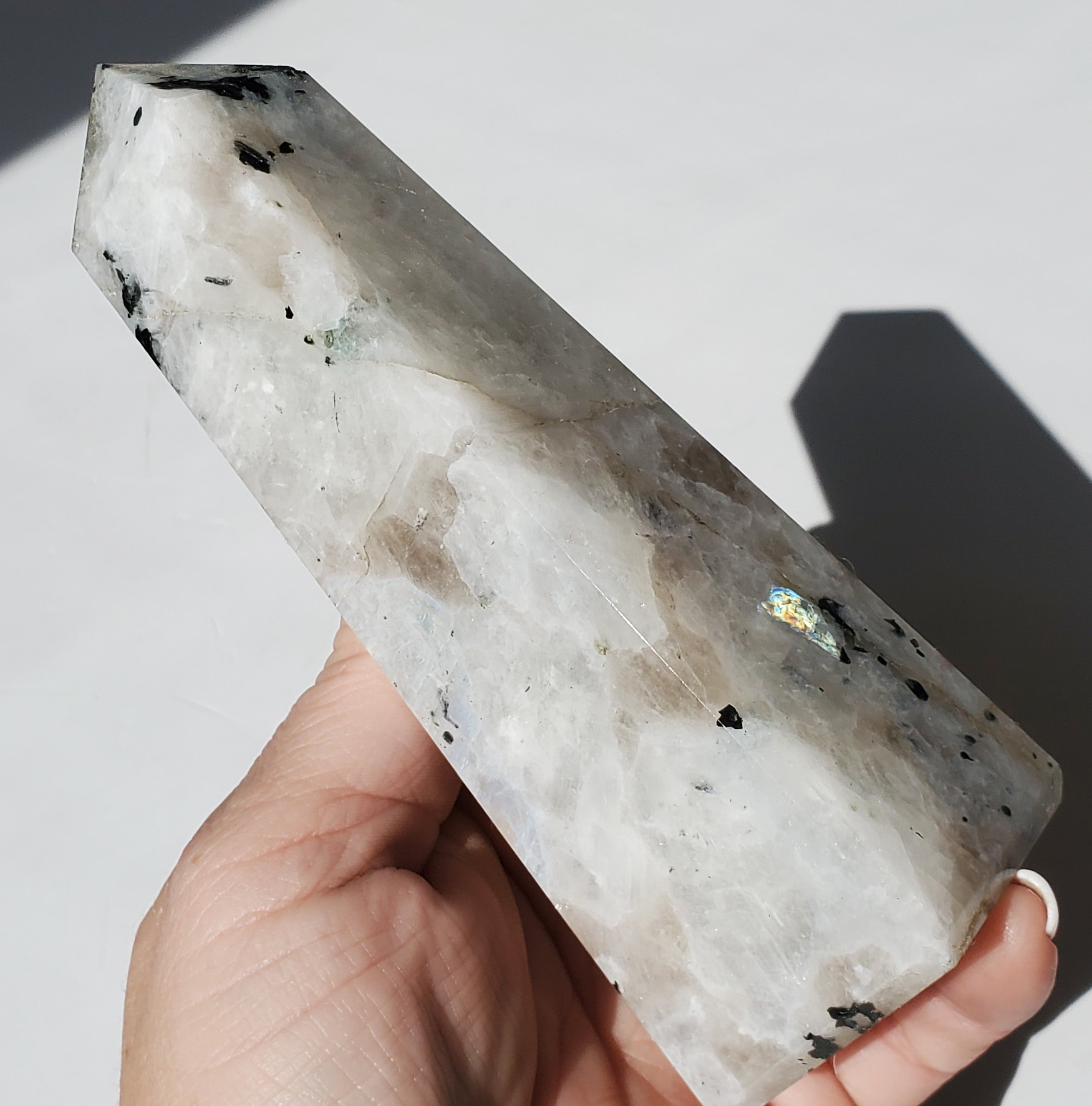 Moonstone Crystal Tower - Point 5 3/8"