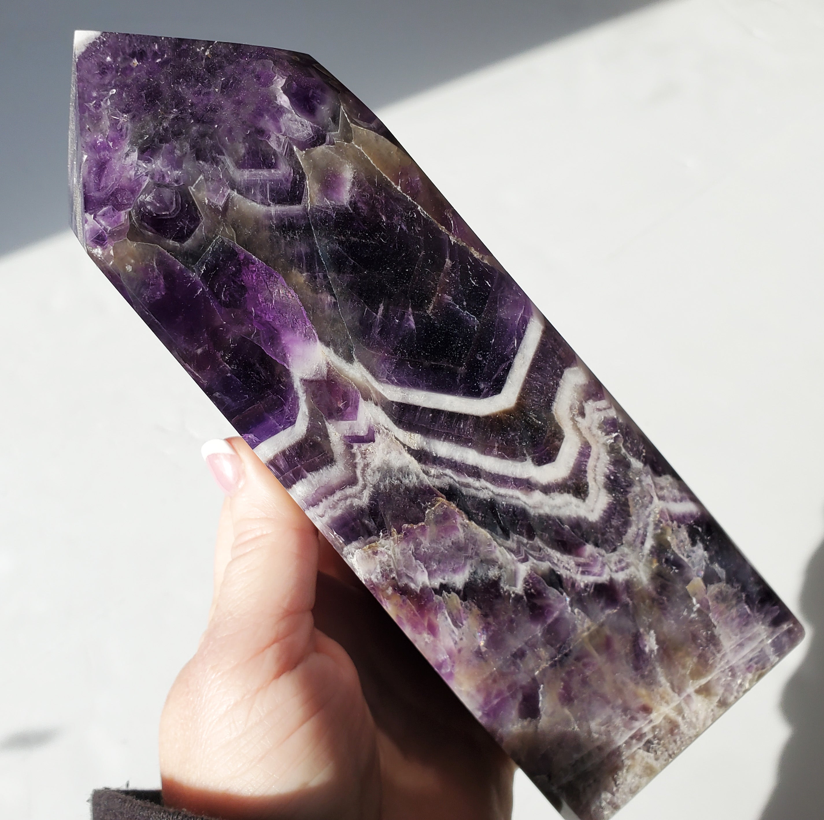 Chevron Amethyst Tower EXTRA LARGE 7 1/2"