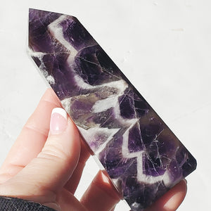 Dream Chevron Amethyst Tower 4 1/2"