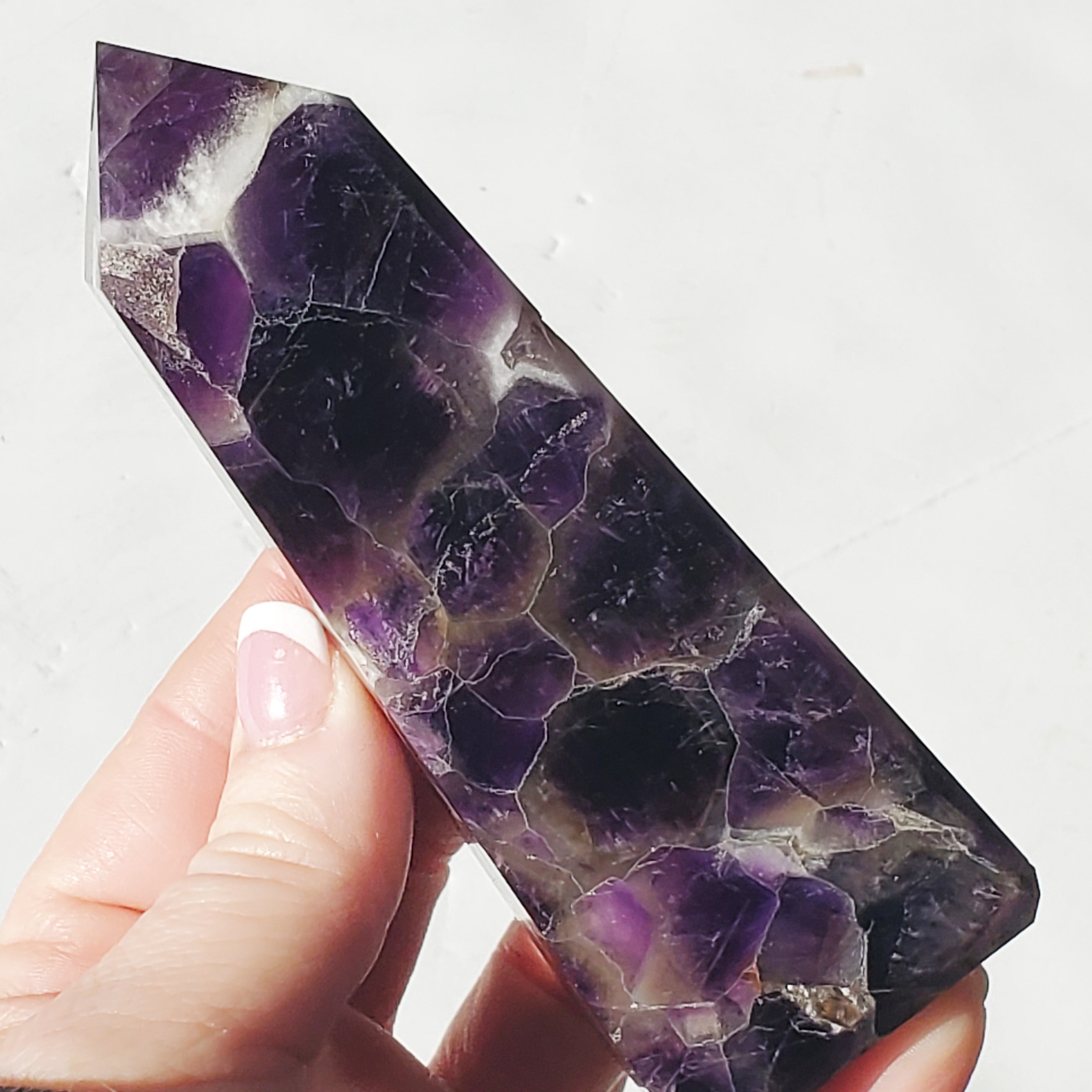 Dream Chevron Amethyst Tower 4 1/2"