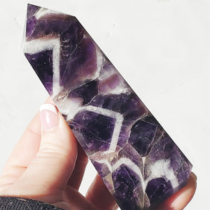 Dream Chevron Amethyst Tower 4 1/2"