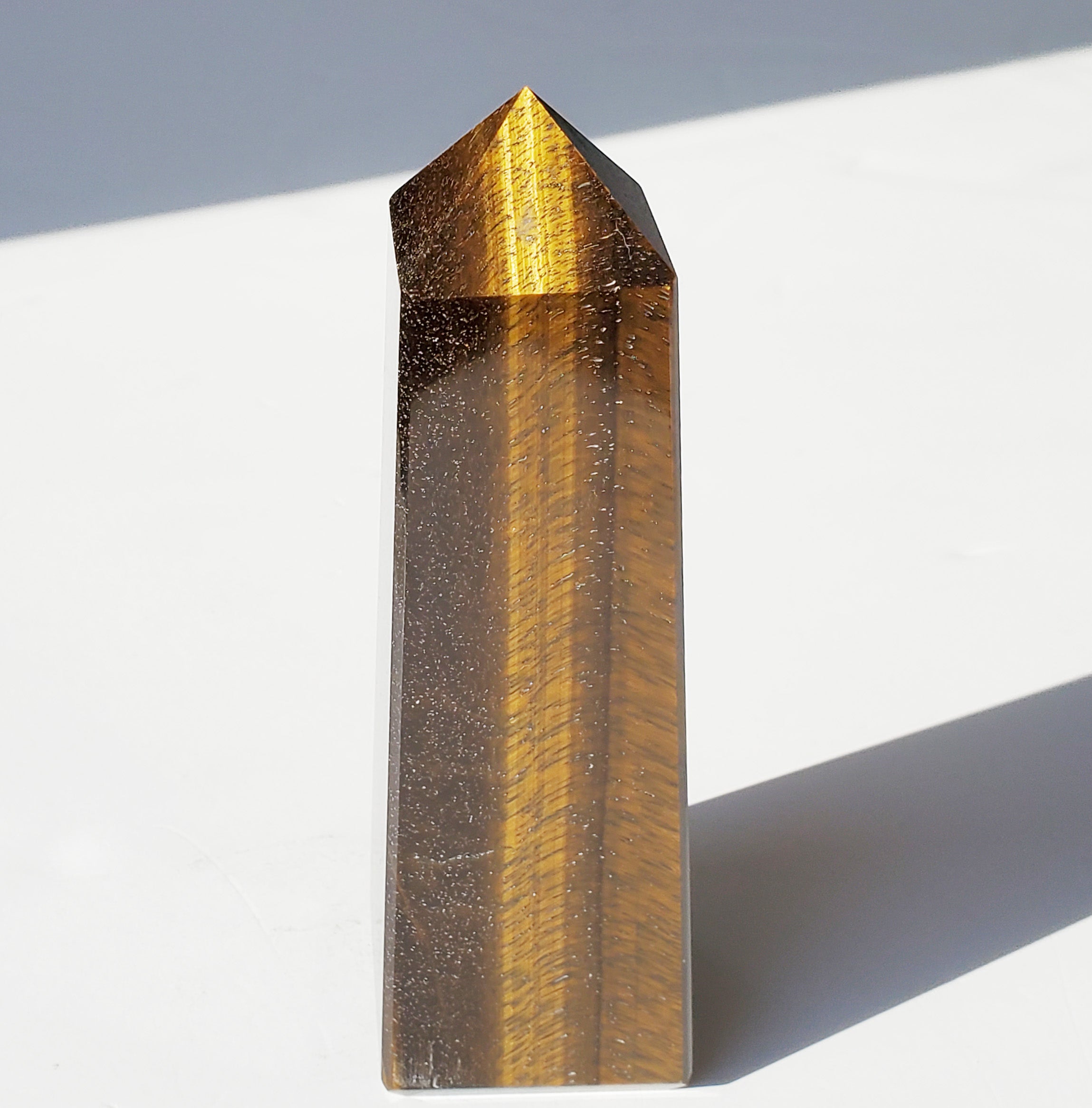 Tigers Eye Stone Crystal Tower