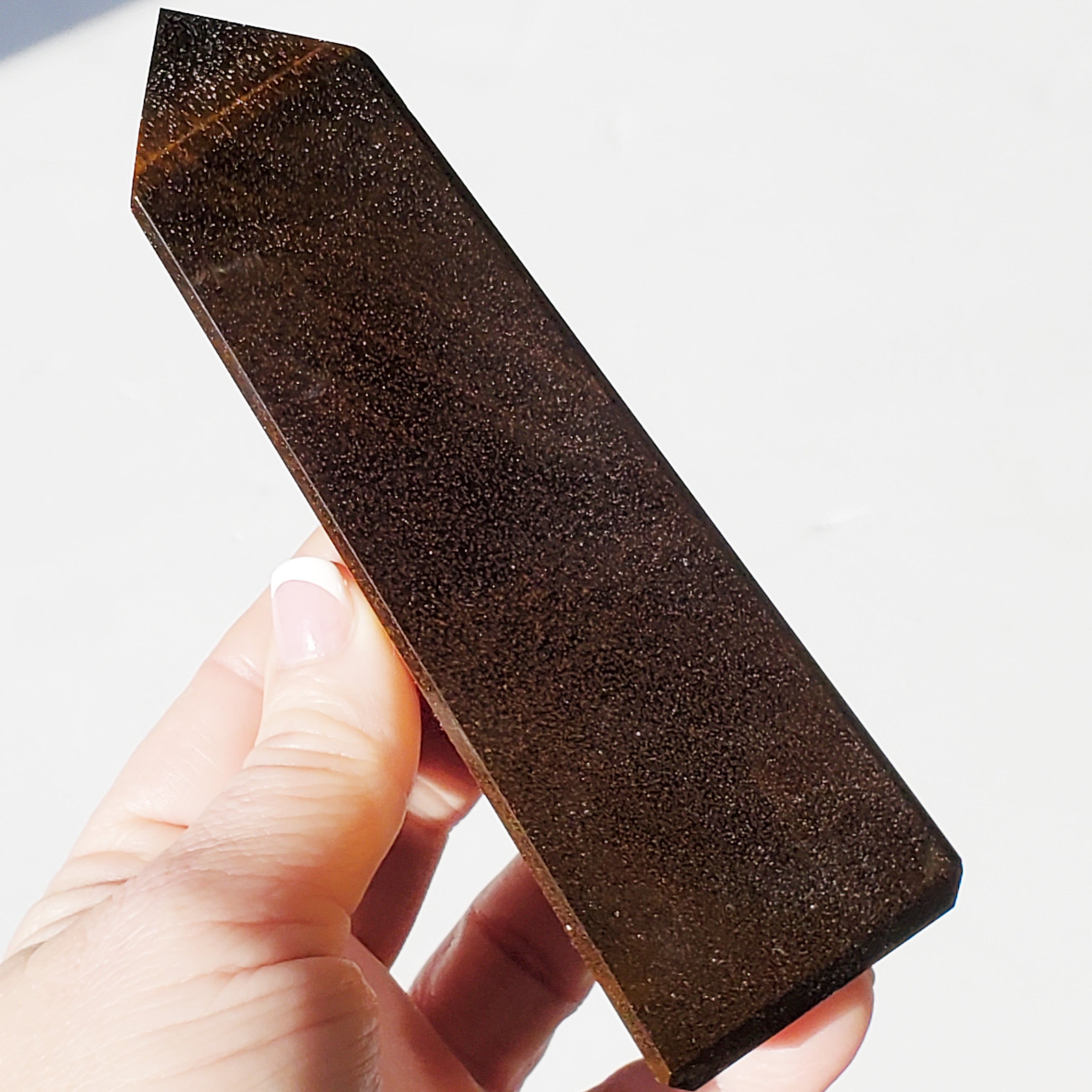 Tigers Eye Stone Crystal Tower