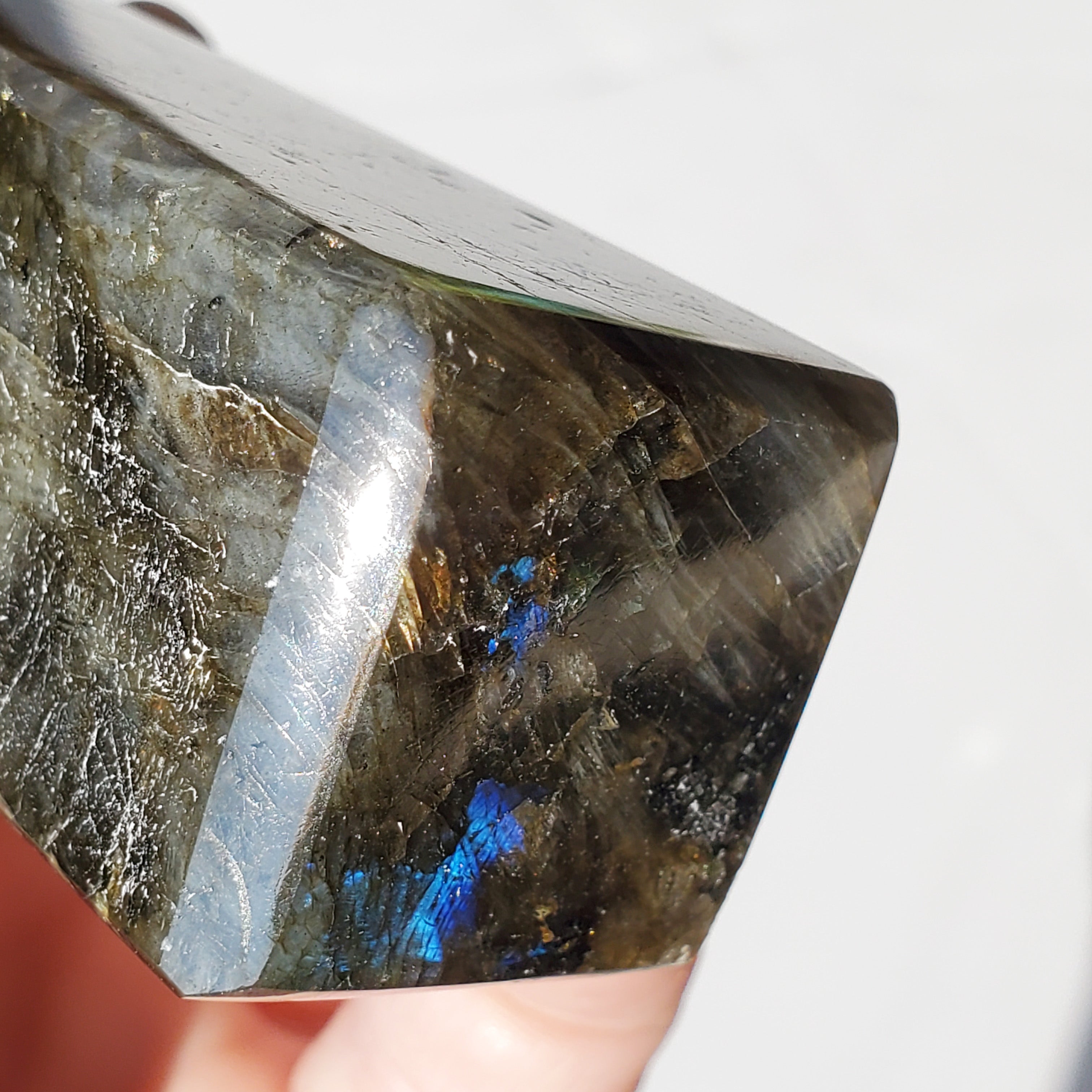 Labradorite Tower with rainbow inclusion 5 1/2"