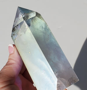 Angel Aura Quartz Crystal Point 10.9 oz / 4 3/4"