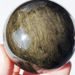 Gold Sheen Obsidan Sphere Scrying Crystal Ball