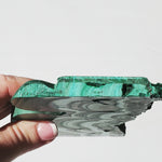 Malachite slice slab stone LARGE 6"