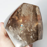 Smoky Quartz freeform with rainbows inclusions 1 lb 12.2 oz