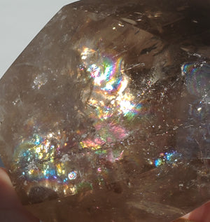 Smoky Quartz freeform with rainbows inclusions 1 lb 12.2 oz