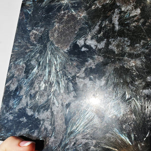 Arfvedsonite stone mineral slab - plate - very flashy