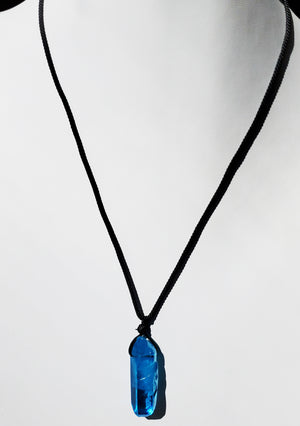 Aqua Aura Crystal Necklace - adjustable